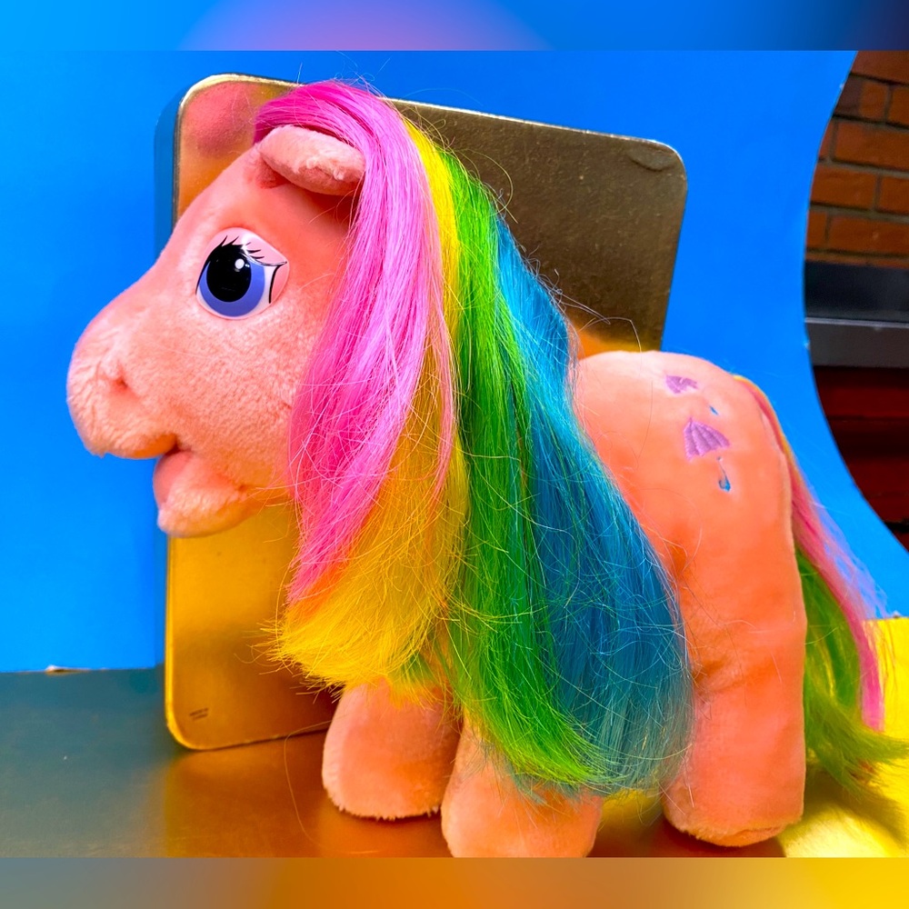MY LITTLE PONY G1 VTG 1984 ORIGINAL HASBRO SOFTIES PARASOL RAINBOW PONY PLUSH - Picture 3 of 16